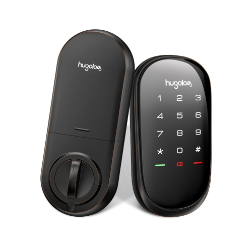 HU04-ORB, Hugolog Keyless Smart Lock With Touchscreen (Rubbed Bronze)