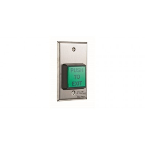 LTK-TS-2, Alarm Controls U.L. 2” SQ.Green Illuminated Push Button
