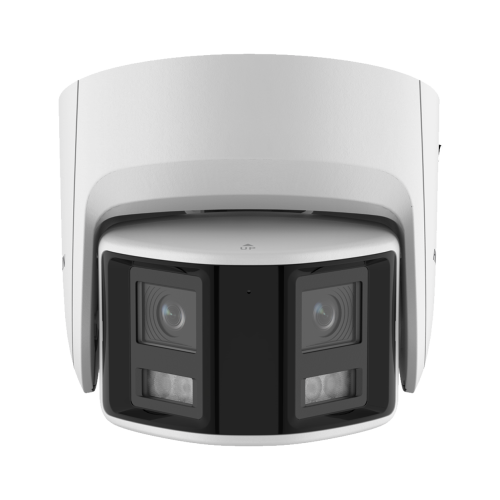 LTCMIP3C6PW-28SDL, Platinum, 6 MP, IP, Fixed Turret, Panoramic, 2x 1/2.5" Sensor, 2.8mm, 130dB WDR, DC 12V/PoE, MD 2.0 - Human and Vehicle Detection, Color 24/7, Active Deterrence