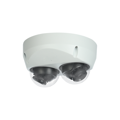 LTDHIP39222W-28ISM, 2X2MP IP Low Profile Dome 1/2.8'' 2.8mm Built-in Mic WDR H.265
