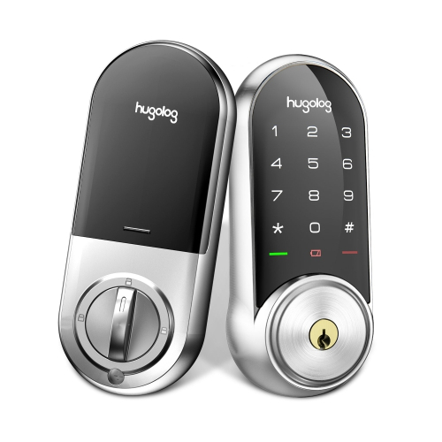 HU03-SNL, Hugolog Smart Lock With Touchscreen (Satin Nickel)