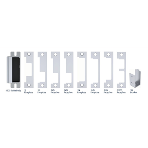 LTK-1600CS, HES 1600 Strike with 8 Faceplates and Brackets